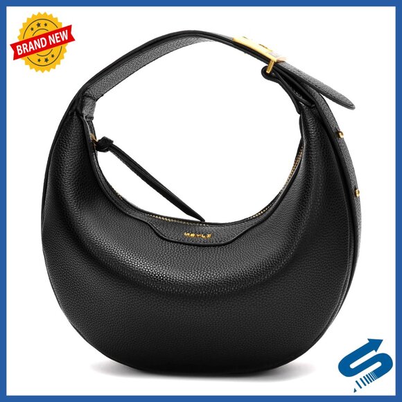 Leather Crossbody Hobo Bag Adjustable Strap 11.5x9.5 Inches Waterproof